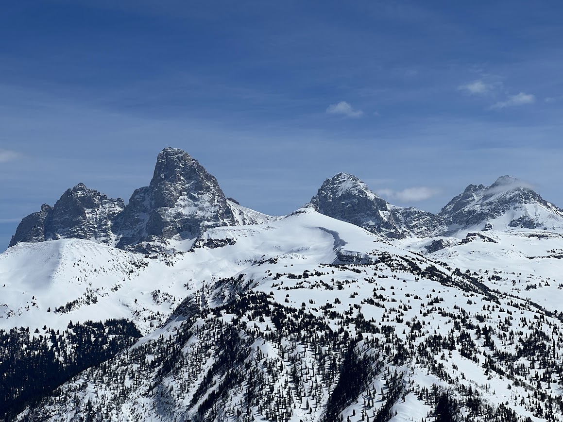 Snow-capped Teton peaks